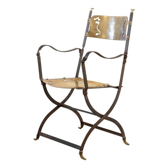 Brutalist Folding Armchair by David Marshall, Spain, Late 20th Century For Sale