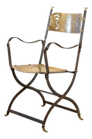 Brutalist Folding Armchair by David Marshall, Spain, Late 20th Century