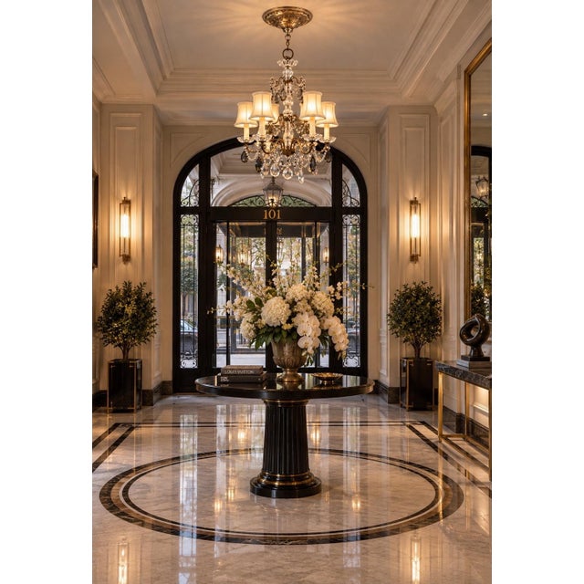 French Early 19th Century French Bronze and Crystal Chandelier For Sale - Image 3 of 8