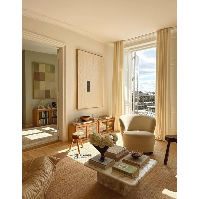 Handwoven Natural Jute Rectangular Minimalist Doormat Rug For Sale - Image 6 of 12