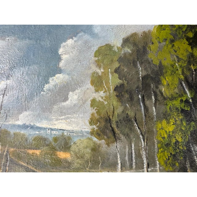 1976 French “Le Lac” Impressionist Landscape Oil on Canvas Painting by M. Roche, Framed/ Sold For Sale - Image 9 of 12