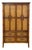 Vintage Thomasville Pauletti Faux Bamboo Woven Armoire, Collectible Storage For Sale