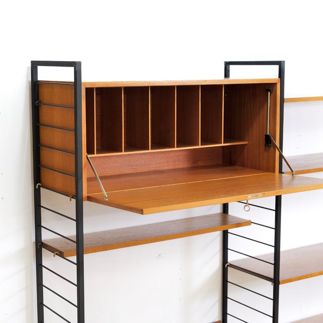 Mid Century Two Bay Ladderax Modular Bookcase For Sale - Image 10 of 12
