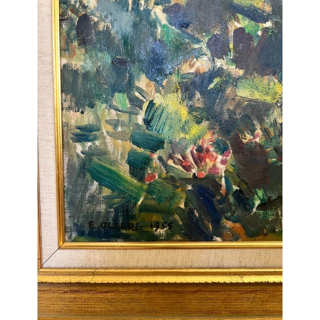 Vintage Swedish original oil painting by Edvin Ollers. A beautiful landscape framed and ready to hang. Signed and dated...