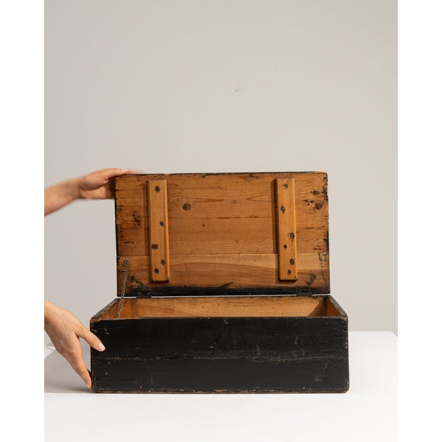 Wood 19th Century France Black Wood Box For Sale - Image 7 of 18