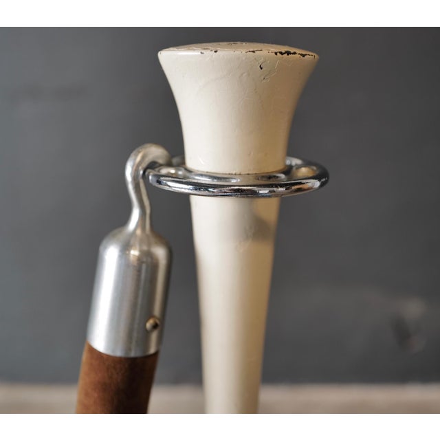 Mid 20th Century Saarinen Style Stanchions with Velvet Rope For Sale - Image 9 of 10