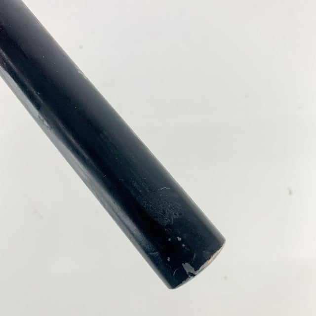 Vintage Brass Black Wood Crucifix French Cross Jesus Christ Gothic Wall Hanging For Sale - Image 4 of 10