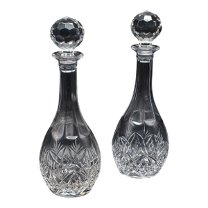 Pair of Vintage Spirit Decanters, English, Cut Glass, Liqueur Bottle, Port, Gin