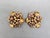 Metal Vintage Signed Napier Goldtone Pink Flowers & Faux-Pearls Pierced Earrings-2 Pieces For Sale - Image 7 of 8