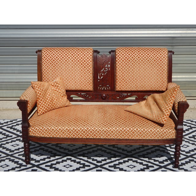 Louis XV Two-Seater Bench, 1950s For Sale - Image 3 of 18