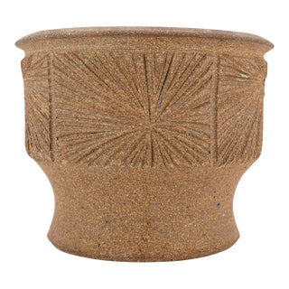Mid-Century Robert Maxwell for Earthgender Hand Thrown Pottery Vase For Sale