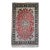 Vintage Persian Tabriz Area Rug, Hand-Knotted Wool & Silk, Floral Pattern, Pomegranate-Red & Navy, 3x5 For Sale