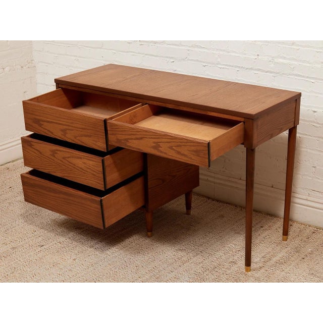 Mid 20th Century Oak Writing Desk For Sale - Image 10 of 10