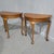 Brown Oak Demi Lune Console Tables, 1920s, Set of 2 For Sale - Image 8 of 11