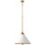 Visual Comfort Kelly Wearstler for Visual Comfort Signature Cleo Pendant in Antique-Burnished Brass & Antique White with Frosted Acrylic For Sale - Image 4 of 9