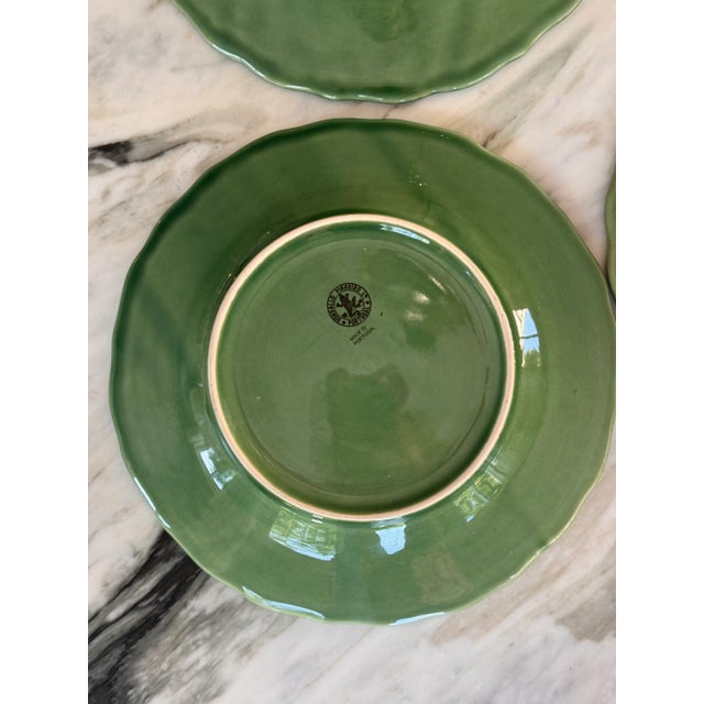 Green Bordallo Pinheiro Made in Portugal Farm Animal Plates Set of 4 For Sale - Image 8 of 12