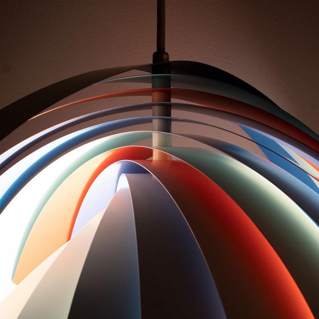 Danish Konkylie Pendant Lamp attributed to Louis Weisdorf for Lyfa, 1960s For Sale - Image 10 of 15