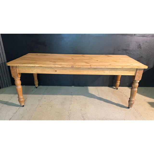 Pine Farmhouse Dining Table, 1920s For Sale - Image 3 of 18