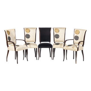 Chairs and Armchairs, Set of 5 For Sale