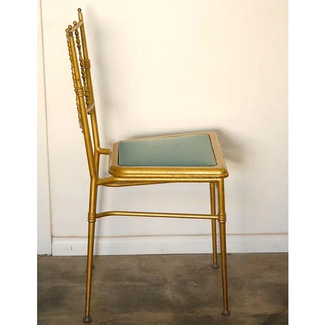 Gold 1950s Metal Chiavari Chairs - Set of 6 For Sale - Image 8 of 8