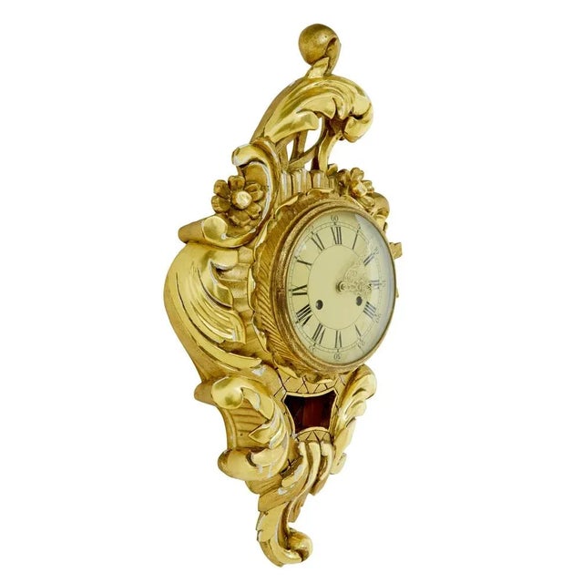 Mid century rococo revival gilt clock by Westerstrand circa 1950. Good quality rococo influenced clock by well known...