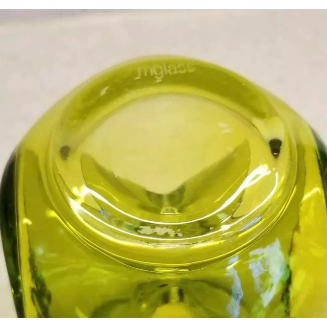 1990s 1990s Key Hole Handblown Vase by MGlass Portugal For Sale - Image 5 of 6