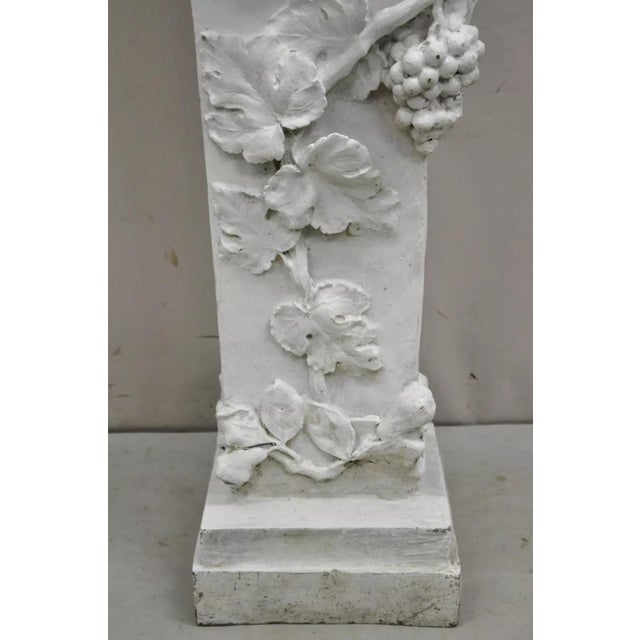 Plastic Vintage Italian Neoclassical Style Fiberglass Female Herm Autumn Statue For Sale - Image 7 of 12