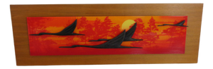 Large Mural with Flying Cranes at Sunset, Germany, 1970s