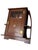 Magnificent and rare Arts & Crafts wall cabinet. Design by Onder den Sint Maarten. Solid oak frame with original beveled...
