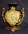 Neoclassical Vintage Neoclassical Ceramic Amphora Vase Lyre Floral Gilt Figural Urn 15” For Sale - Image 3 of 14