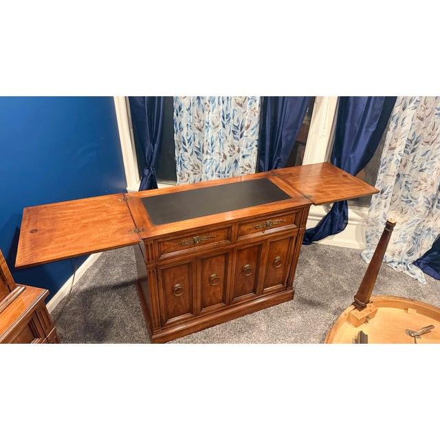 A rare and highly versatile "entertainer's" piece by the prestigious White Furniture Company of Mebane, North Carolina....