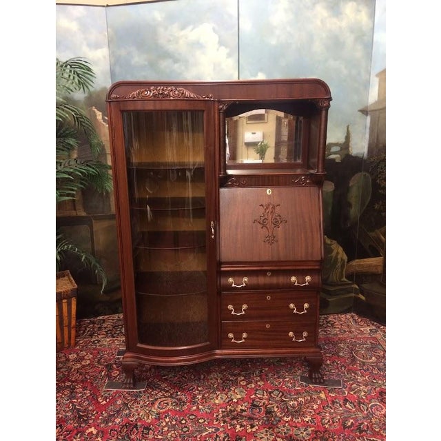 Wood Antique Side by Side Secretary Desk, Victorian Furniture For Sale - Image 7 of 15