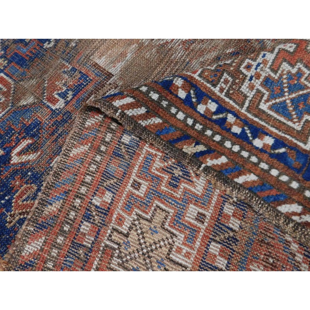 Distressed Antique Persian Rug. 5'2"x 6'7" For Sale - Image 13 of 13