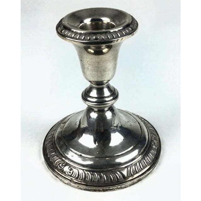 Antique Frank Whiting Weighted Sterling Candlestick Holder For Sale - Image 10 of 10