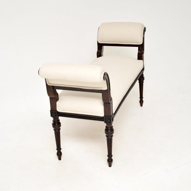 Late 19th Century Antique Victorian Carved Bench or Stool attributed to Waring and Gillows, 1880s For Sale - Image 5 of 11