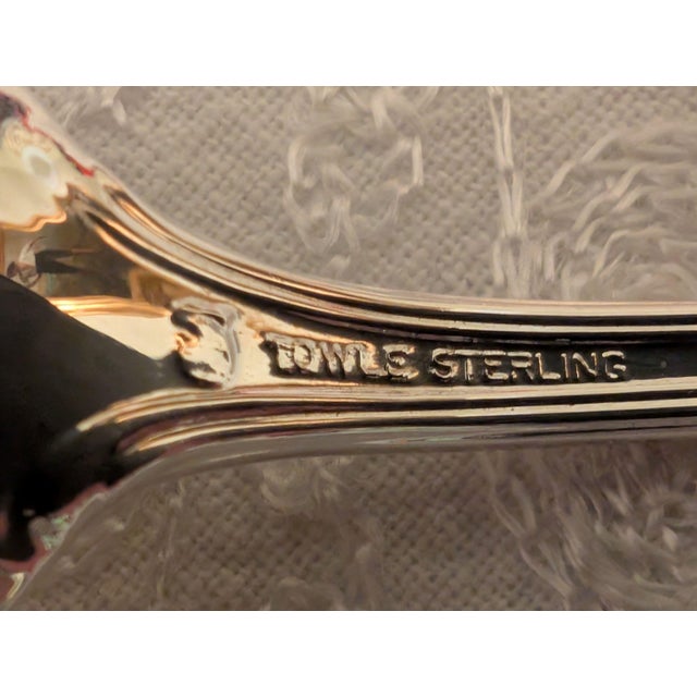 Silver Mid 20th Century Towle "Benjamin Franklin" Sterling Silver Teaspoons, Lot of 8 For Sale - Image 8 of 12