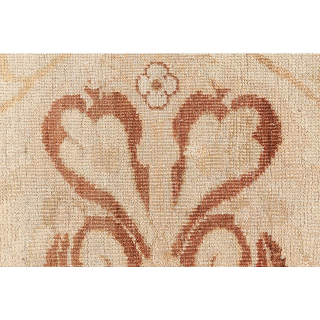 Indian Fine Antique Indian Amritsar Beige, Botanic Handmade Wool Rug For Sale - Image 3 of 7