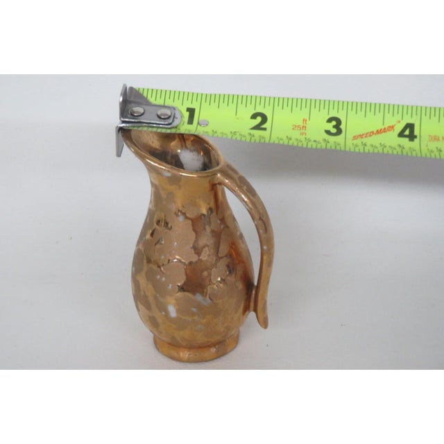 Ceramic Dixon Art Studios Mid Century 22k Weeping Gold Miniature Pitcher Bud Vase 4973b For Sale - Image 7 of 10