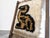 Cream Vintage Mid-Century Woven Fiber Art Stylized Animal Motif Wall Hanging on Wood Frame For Sale - Image 8 of 12