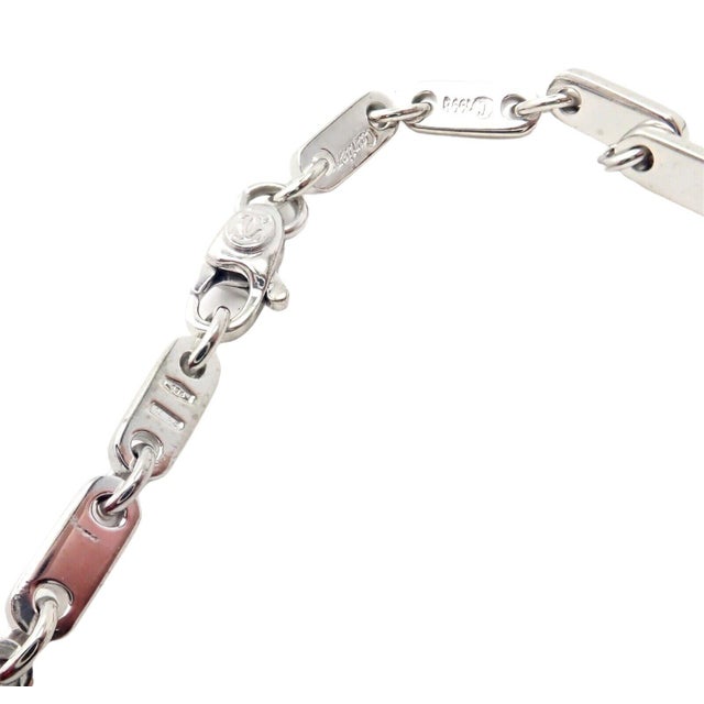 Cartier Vinage Cartier 18k White Gold Fidelity Link Bracelet For Sale - Image 4 of 5