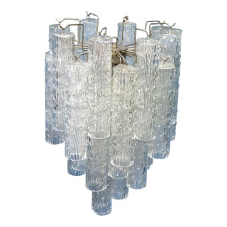 Mid-Century Venini Troncho Murano Glass Chandelier For Sale