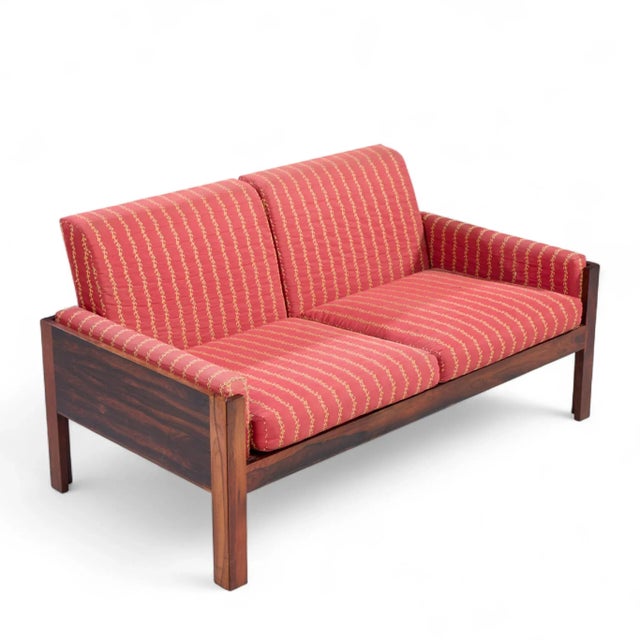 Arne Norell Style Mid Century Danish Rosewood Settee Loveseat Sofa For Sale - Image 9 of 9