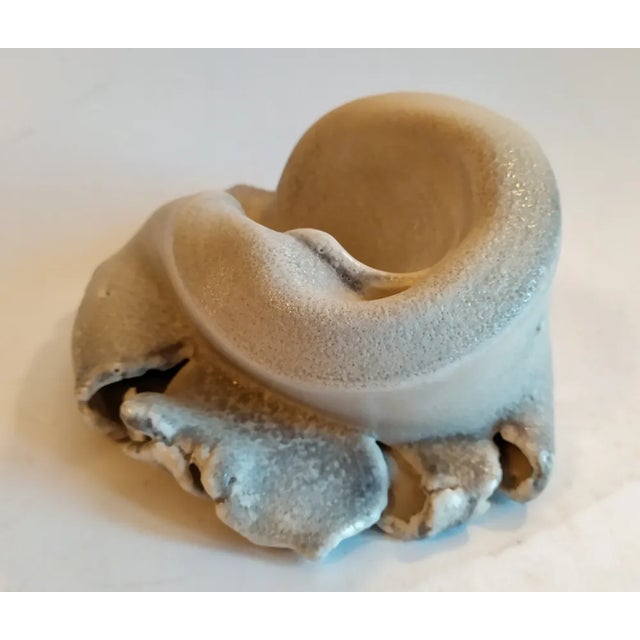 Upset stoneware vase made by the artist Carlo Zauli, 1970s. Sculpture. Signed under the base as per photo This piece has...