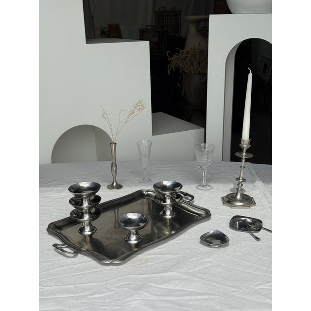 Silver Stainless Steel Serving Tray by Guy Degrenne, 1980s, in Good conditions. Designed 1980 to 1989