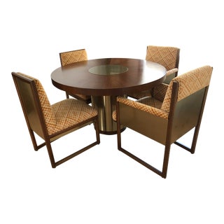 1977 Mount Airy Furniture Company Dining Room Table and Chairs - Set of 4 For Sale
