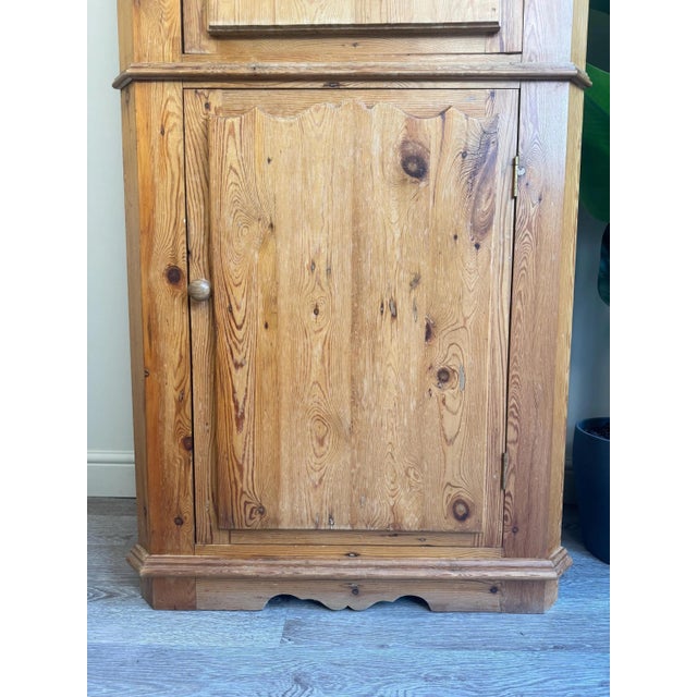 Antique Farmhouse Rustic Corner Cabinet in Pine, 1890s For Sale - Image 14 of 15