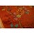 Art Deco 1920s Modern Square Orange Bold Floral Knotted Wool Antique Chinese Art Deco Rug For Sale - Image 3 of 7