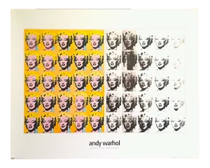 Andy Warhol Vintage 1995 Lithograph Print Pop Art Poster " Marilyn Diptych " 1962