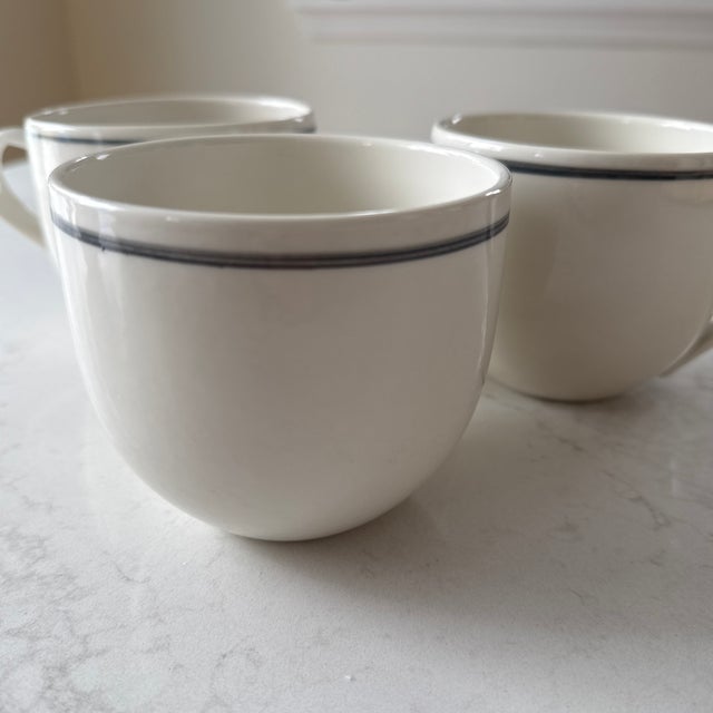 John Julian Porcelain Simple Mug Set of 2 and Simple Beaker, 1 With Grey Stripe, Made in England For Sale - Image 10 of 11