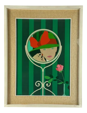 Amleto Dalla Costa, Composition, 1980s, Original Serigraph, Framed
